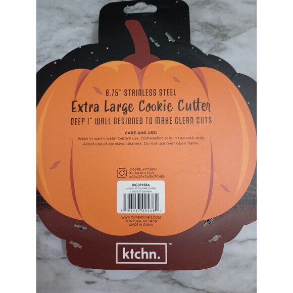 NWT 2 Stainless Steel XL Cookie Cutters Skeleton and Pumpkin - Picture 9 of 10